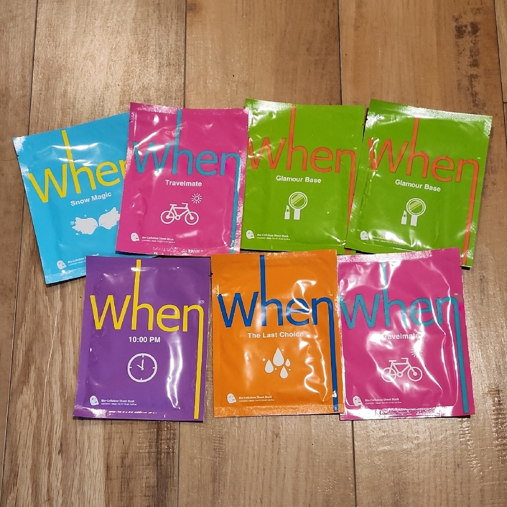 Skincare Mask Set - Blue, Pink, Green, Purple, Orange